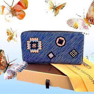 Epi Azteque Zippy Wallet Denim Light